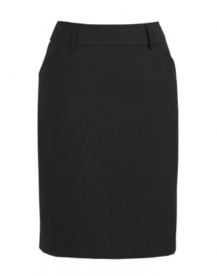 Womens Comfort Wool Stretch Multi-Pleat Skirt