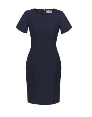 Womens Comfort Wool Stretch Short Sleeve Shift Dress