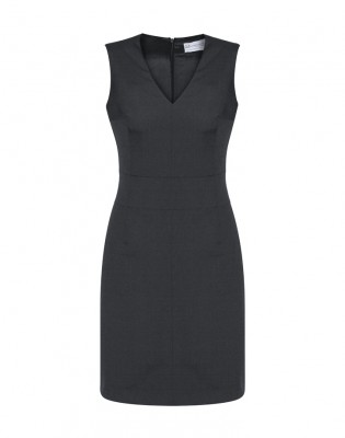 Womens Comfort Wool Stretch Sleeveless V-Neck Dress