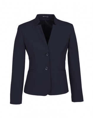Womens Comfort Wool Stretch Short Jacket with Reverse Lapel