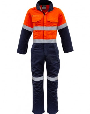 Mens Orange Flame Overall - Hoop Taped