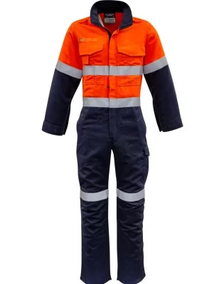 Mens Orange Flame Overall - Hoop Taped