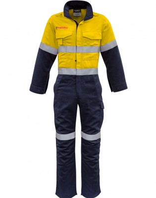 Mens Orange Flame Overall - Hoop Taped