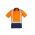 Mens Hi Vis Spliced Short Sleeve Polo - Shoulder Taped - Orange/Navy