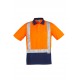 Mens Hi Vis Spliced Short Sleeve Polo - Shoulder Taped