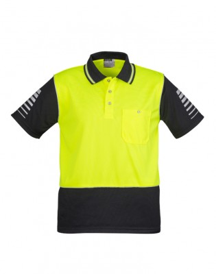 Mens Hi Vis Zone Short Sleeve Polo