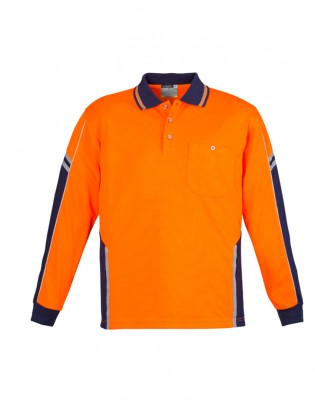 Mens Hi Vis Squad Long Sleeve Polo