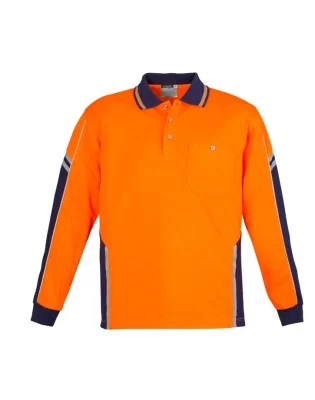 Mens Hi Vis Squad Long Sleeve Polo