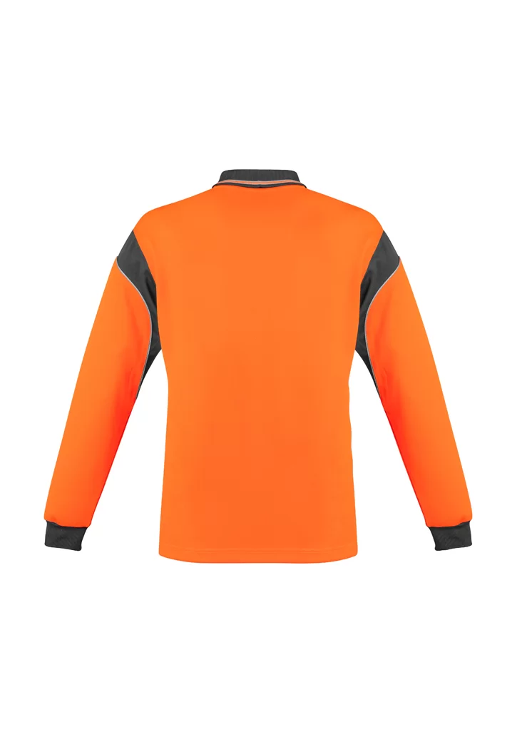 Mens Hi Vis Aztec Long Sleeve Polo