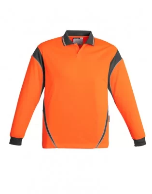Mens Hi Vis Aztec Long Sleeve Polo