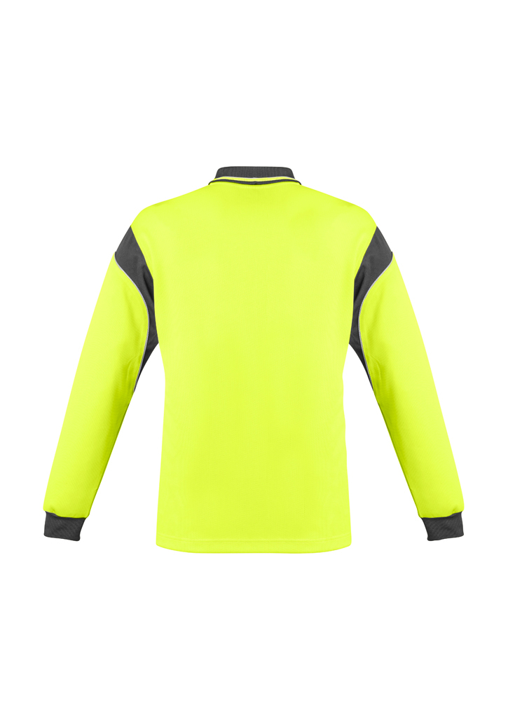 Mens Hi Vis Aztec Long Sleeve Polo