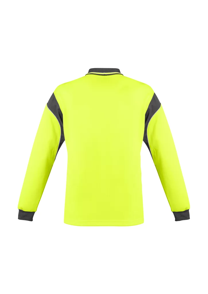 Mens Hi Vis Aztec Long Sleeve Polo