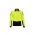 Mens Hi Vis Flux Long Sleeve Polo - Yellow/Black
