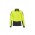 Mens Hi Vis Flux Long Sleeve Polo - Yellow/Charcoal