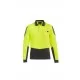 Mens Hi Vis Flux Long Sleeve Polo