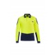 Mens Hi Vis Flux Long Sleeve Polo