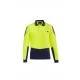 Mens Hi Vis Flux Long Sleeve Polo