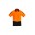 Mens Hi Vis Flux Short Sleeve Polo - Orange/Black