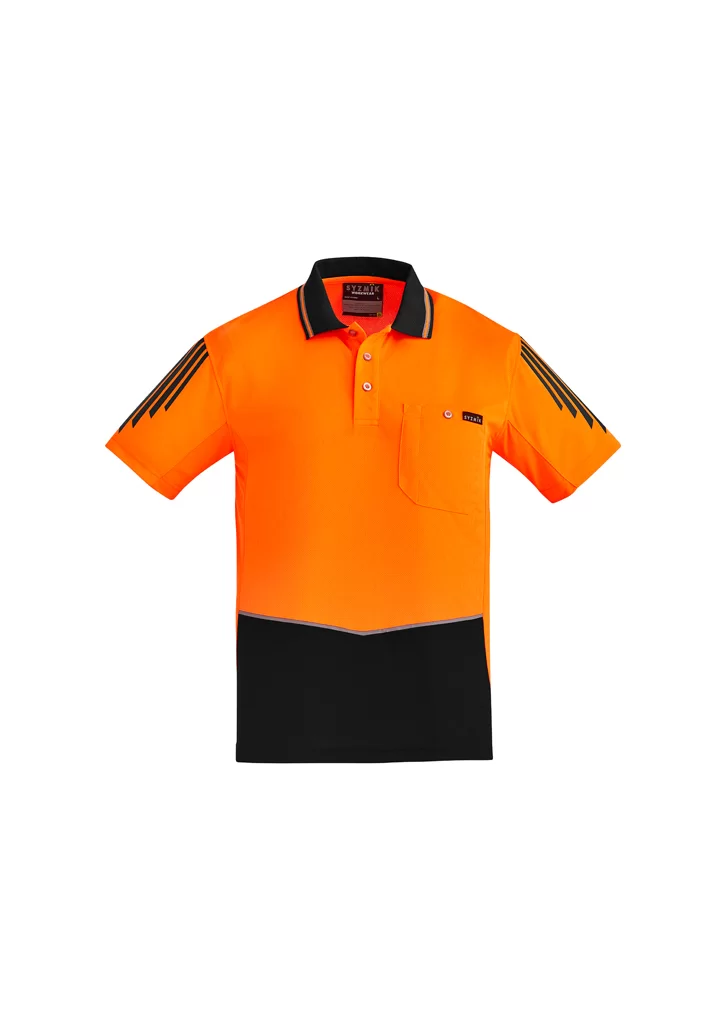 Mens Hi Vis Flux Short Sleeve Polo