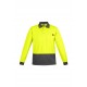 Mens Hi Vis Comfort Back Long Sleeve Polo