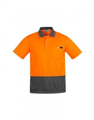 Mens Hi Vis Comfort Back Short Sleeve Polo