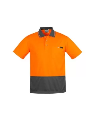 Mens Hi Vis Comfort Back Short Sleeve Polo