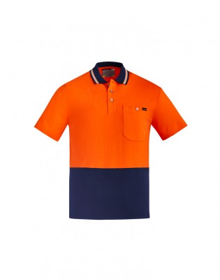 Mens Hi Vis Cotton Short Sleeve Polo