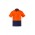 Mens Hi Vis Cotton Short Sleeve Polo - Orange/Navy