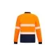 Unisex Hi Vis Segmented Tape Long Sleeve Polo