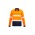 Unisex Hi Vis Segmented Tape Long Sleeve Polo - Orange/Navy