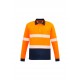 Unisex Hi Vis Segmented Tape Long Sleeve Polo