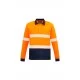 Unisex Hi Vis Segmented Tape Long Sleeve Polo