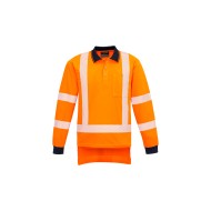 Mens TTMC-W23 Segmented Tape Long Sleeve Polo