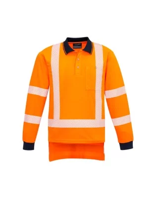 Mens TTMC-W23 Segmented Tape Long Sleeve Polo