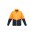 Unisex Hexagonal Puffer Jacket - Orange/Navy