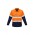Mens Hi Vis Cotton Drill Jacket - Orange/Navy