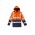 Mens Orange Flame Arc Rated Antistatic Waterproof Jacket - Orange/Navy