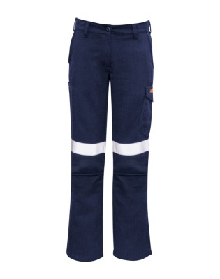 Womens Orange Flame Taped Cargo Pant