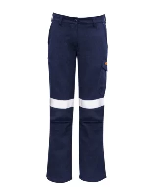 Womens Orange Flame Taped Cargo Pant
