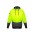 Unisex Hi Vis Textured Jacquard Hoodie - Yellow/Charcoal