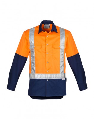 Mens Industrial Long Sleeve Shirt - Shoulder Taped