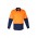 Mens Rugged Cooling Hi Vis Long Sleeve Shirt - Orange/Navy