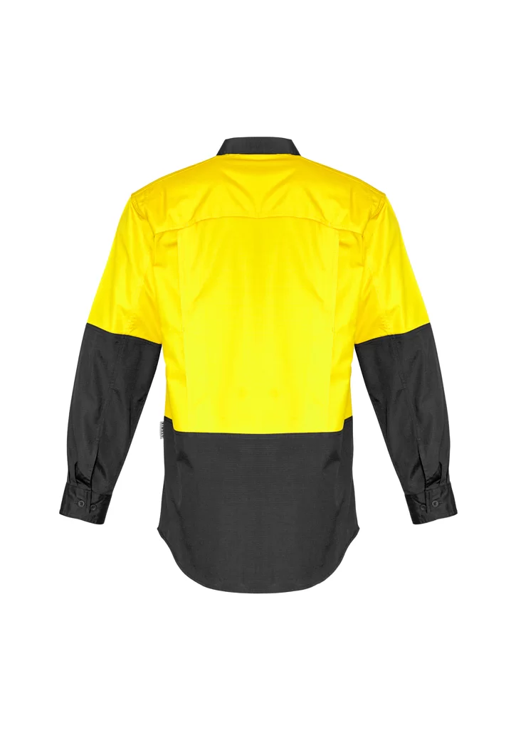 Mens Rugged Cooling Hi Vis Long Sleeve Shirt