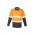 Mens Rugged Cooling Hi Vis Taped Long Sleeve Shirt - Orange/Charcoal