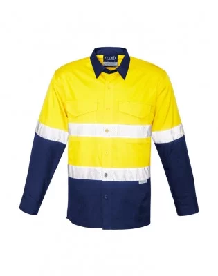 Mens Rugged Cooling Hi Vis Taped Long Sleeve Shirt