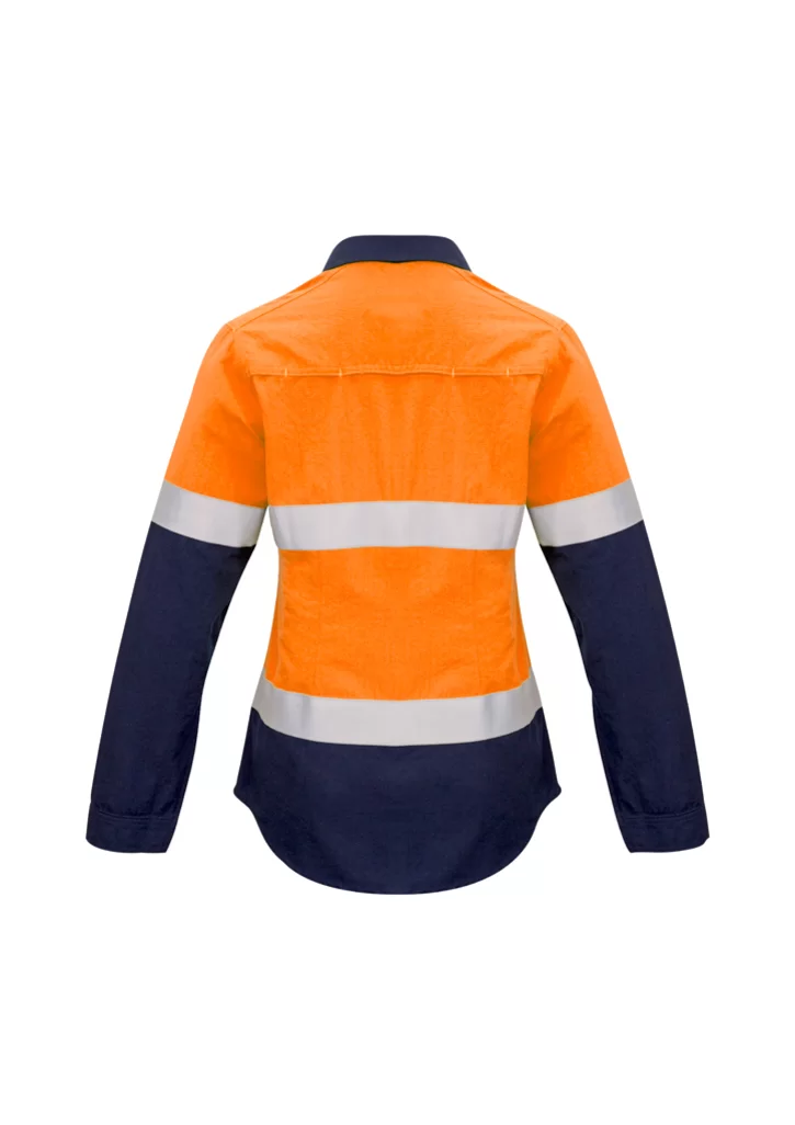 Womens FR Closed Front Hooped Taped Spliced Shirt