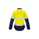 Womens FR Closed Front Hooped Taped Spliced Shirt