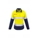Womens FR Closed Front Hooped Taped Spliced Shirt