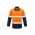Mens Red Flame Hi Vis Shirt - Hoop Taped - Orange/Navy