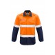 Mens Red Flame Hi Vis Shirt - Hoop Taped
